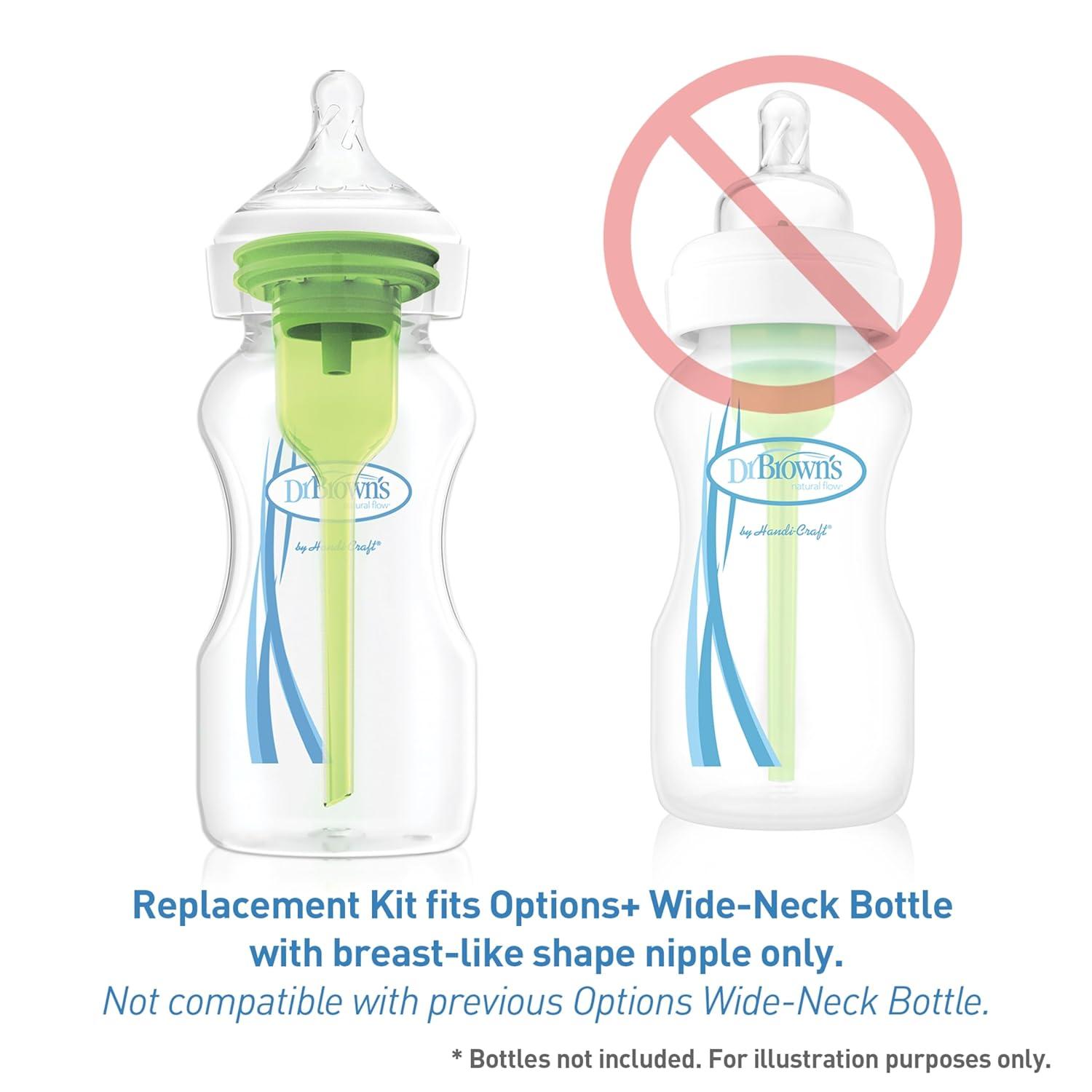 image:imageDr Browns AntiColic Options WideNeck Replacement Vent Kit for 9 oz270 mL Bottles 2 Pack
