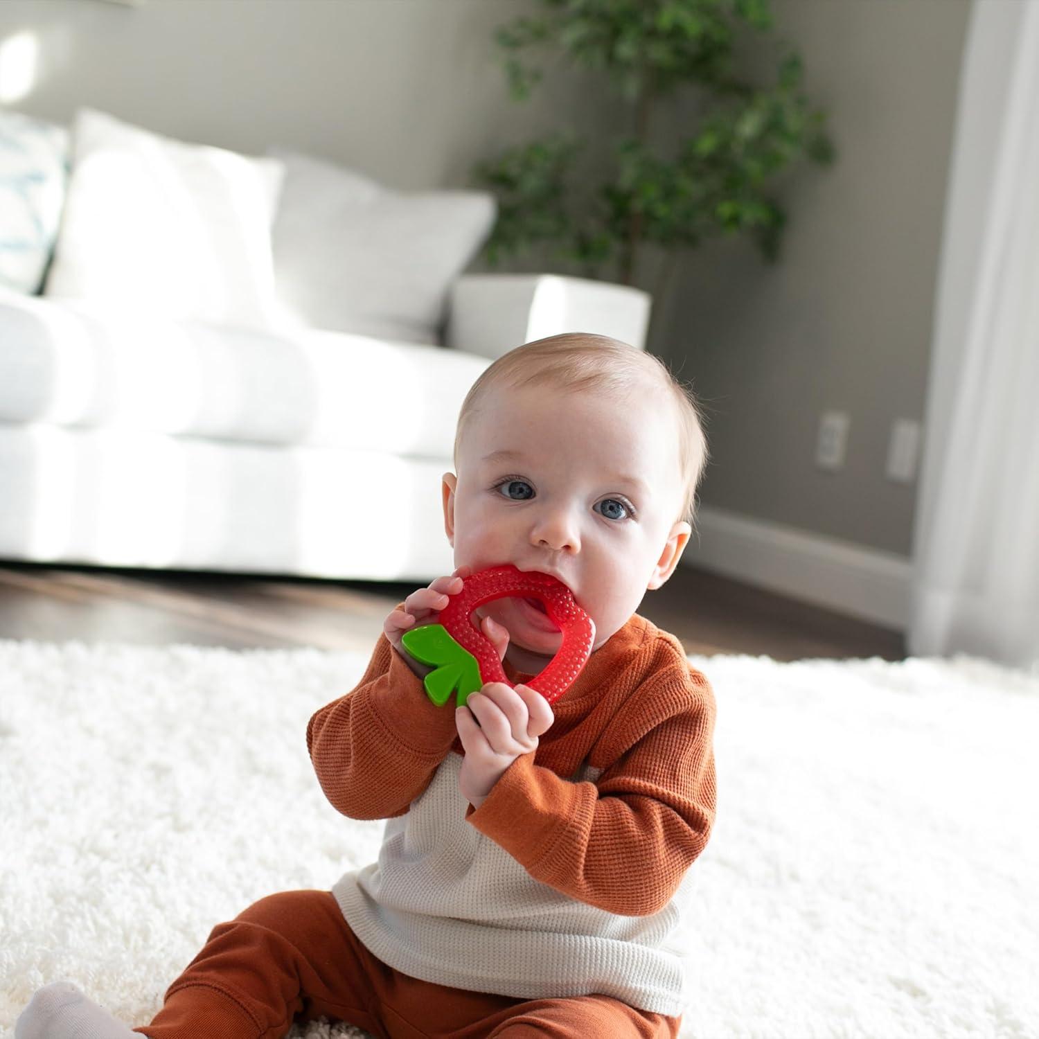 image:imageDr Browns AquaCool WaterFilled Teether Cooling Baby Teether Toy for Sore Gums Green Cactus BPAFree 3m 2PackApple Pineapple