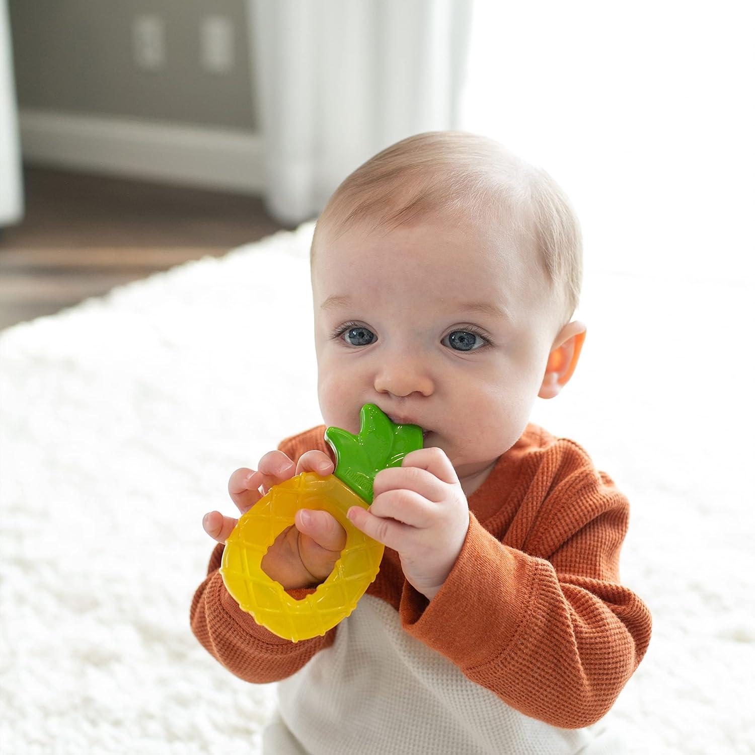 image:imageDr Browns AquaCool WaterFilled Teether Cooling Baby Teether Toy for Sore Gums Green Cactus BPAFree 3m 2PackApple Pineapple