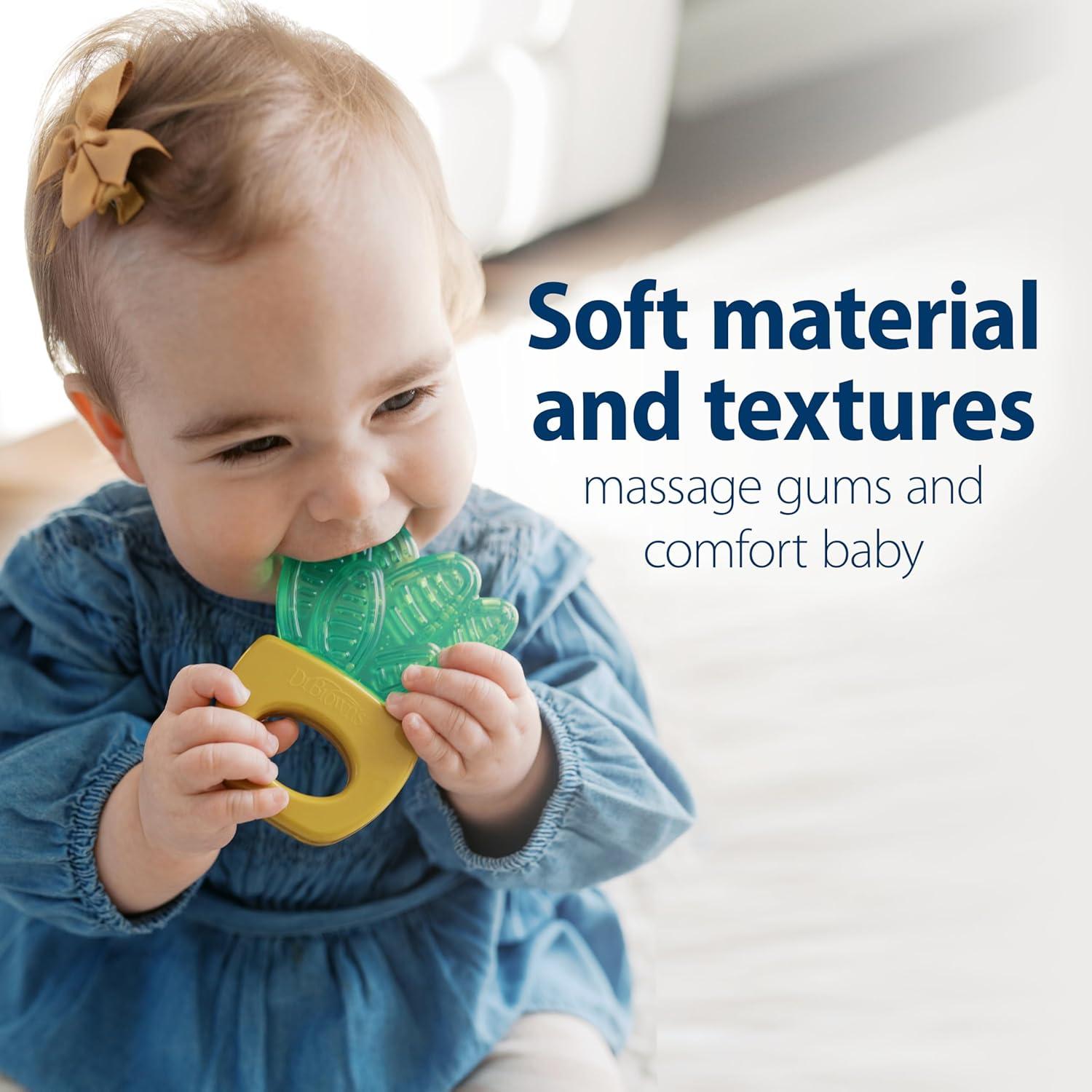 image:imageDr Browns AquaCool WaterFilled Teether Cooling Baby Teether Toy for Sore Gums Green Cactus BPAFree 3m 2PackHouse Plants