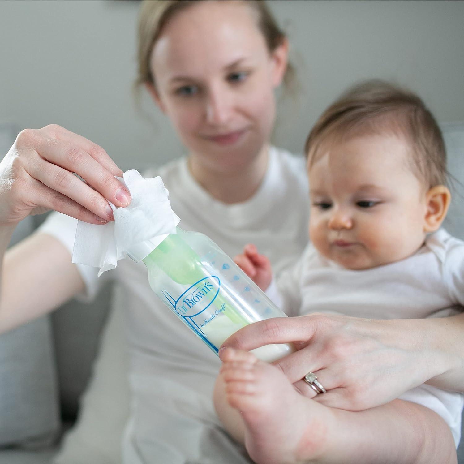 image:imageDr Browns Bottle and Pacifier Healthy Wipes Safely Clean Bottles Baby Items and Feeding Essentials Hypoallergenic 40 count 3Pack Packaging May Vary40 Count Pack of 2
