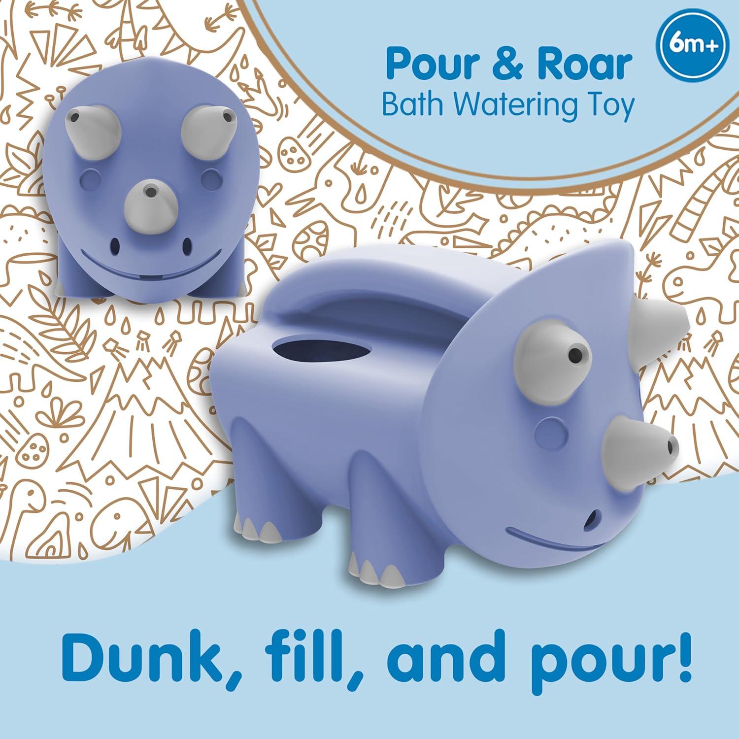 image:imageDr Browns Clean Up Pour and Roar Watering Can Baby Bath Essentials Kids Toy BPAFree 6mPour Roar Bath Watering Toy
