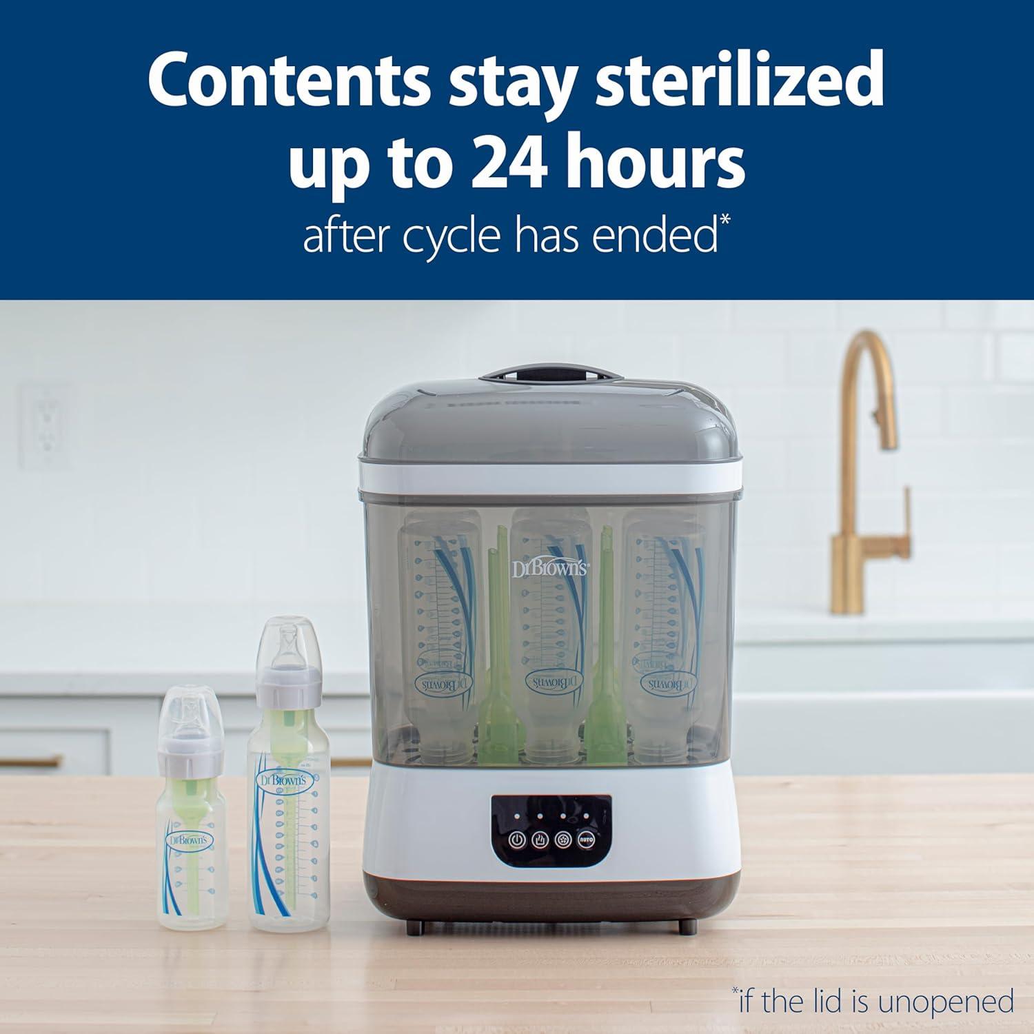 image:imageDr Browns Deluxe Electric Sterilizer for Baby Bottles and Other Baby EssentialsAllinOne Sterilizer and Dryer