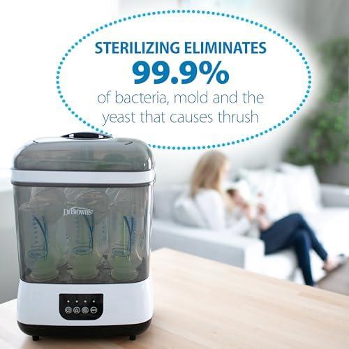 image:imageDr Browns Deluxe Electric Sterilizer for Baby Bottles and Other Baby EssentialsAllinOne Sterilizer and Dryer