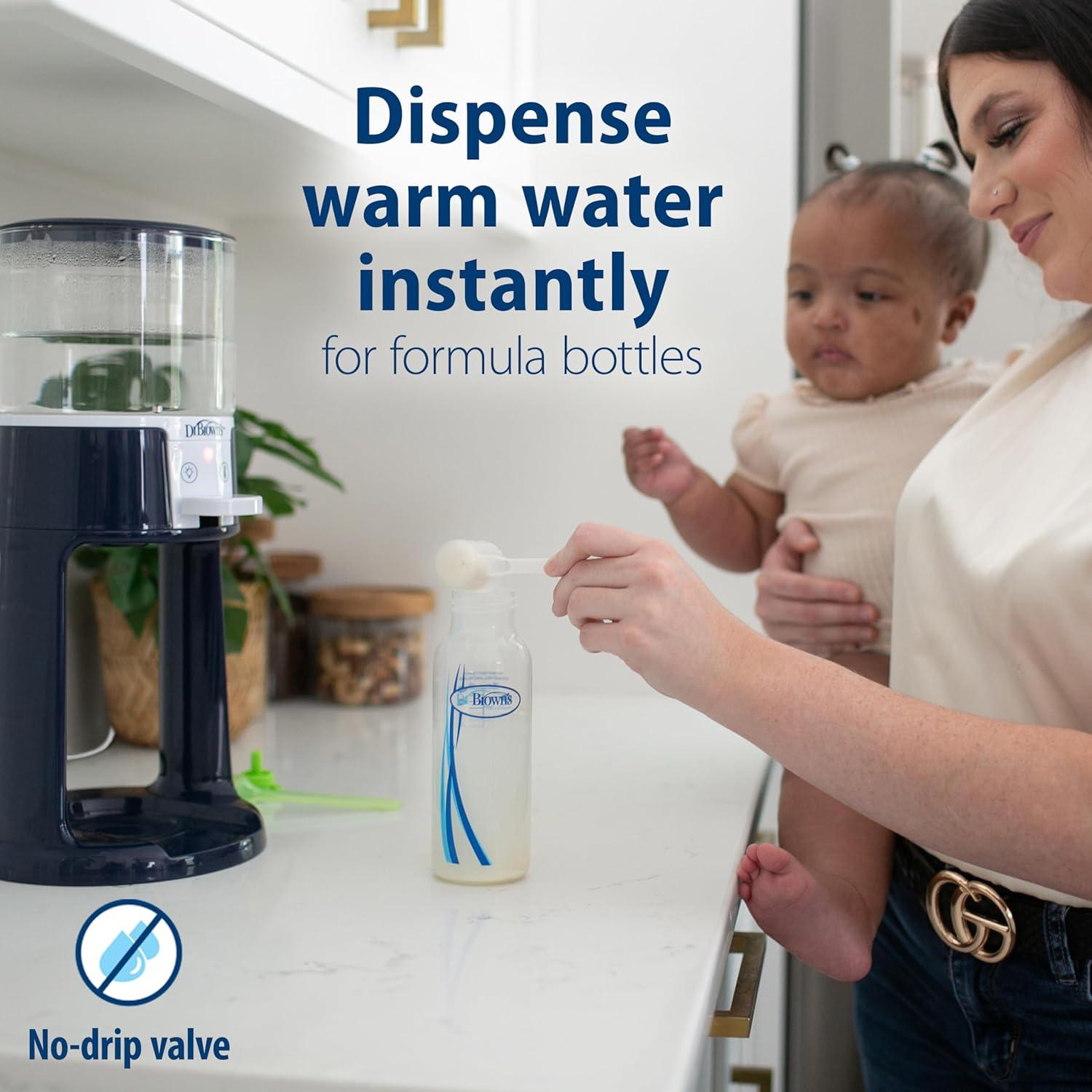 image:imageDr Browns InstaPrep Warm Water Dispenser to Instantly Prepare Babys Formula BottleLarge Capacity Glass Tank with 3 Temperature SettingsBlueBlue
