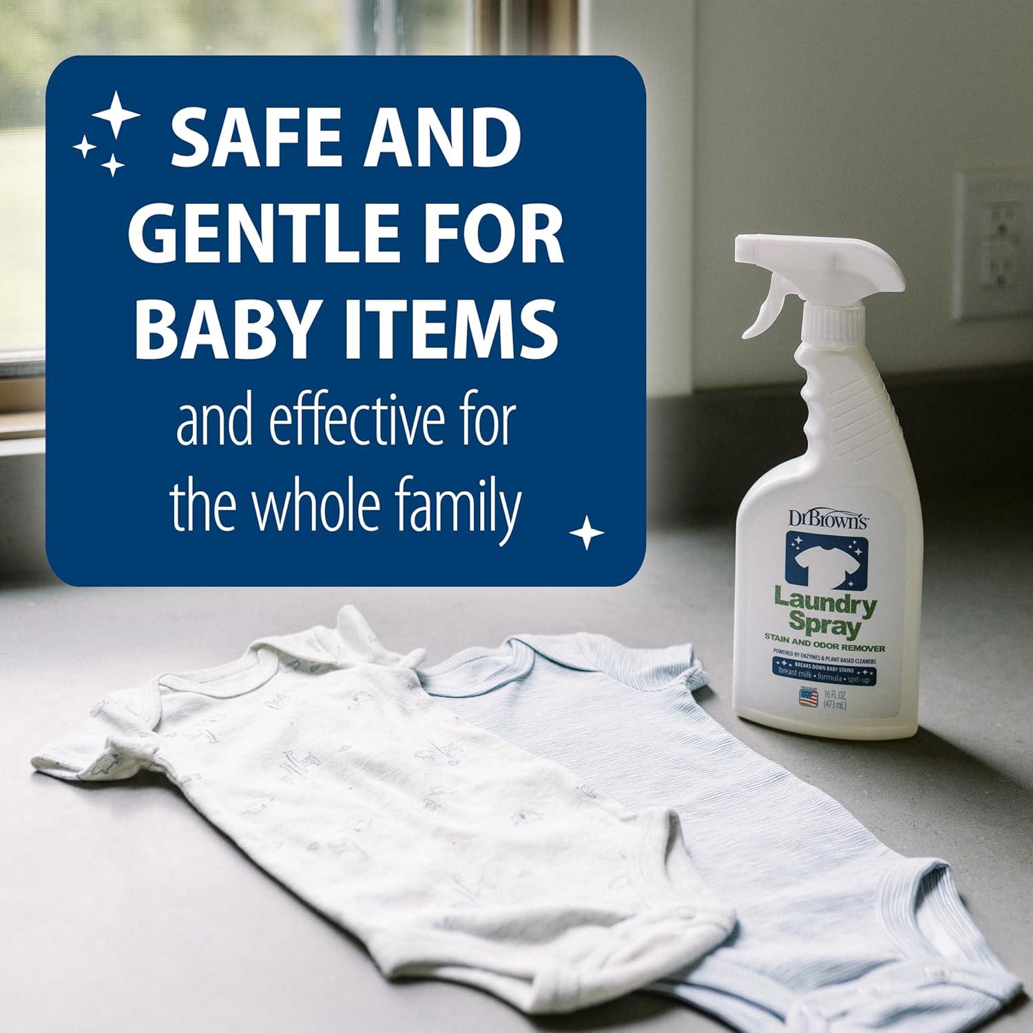image:imageDr Browns Laundry Spray Stain and Odor Remover for Baby Clothes Hypoallergenic FragranceFree 16 fl oz 1 Pack16 Fl Oz Pack of 1
