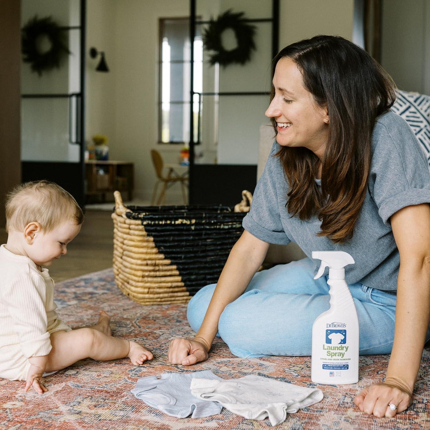 image:imageDr Browns Laundry Spray Stain and Odor Remover for Baby Clothes Hypoallergenic FragranceFree 16 fl oz 1 Pack32 fl oz 2Pack