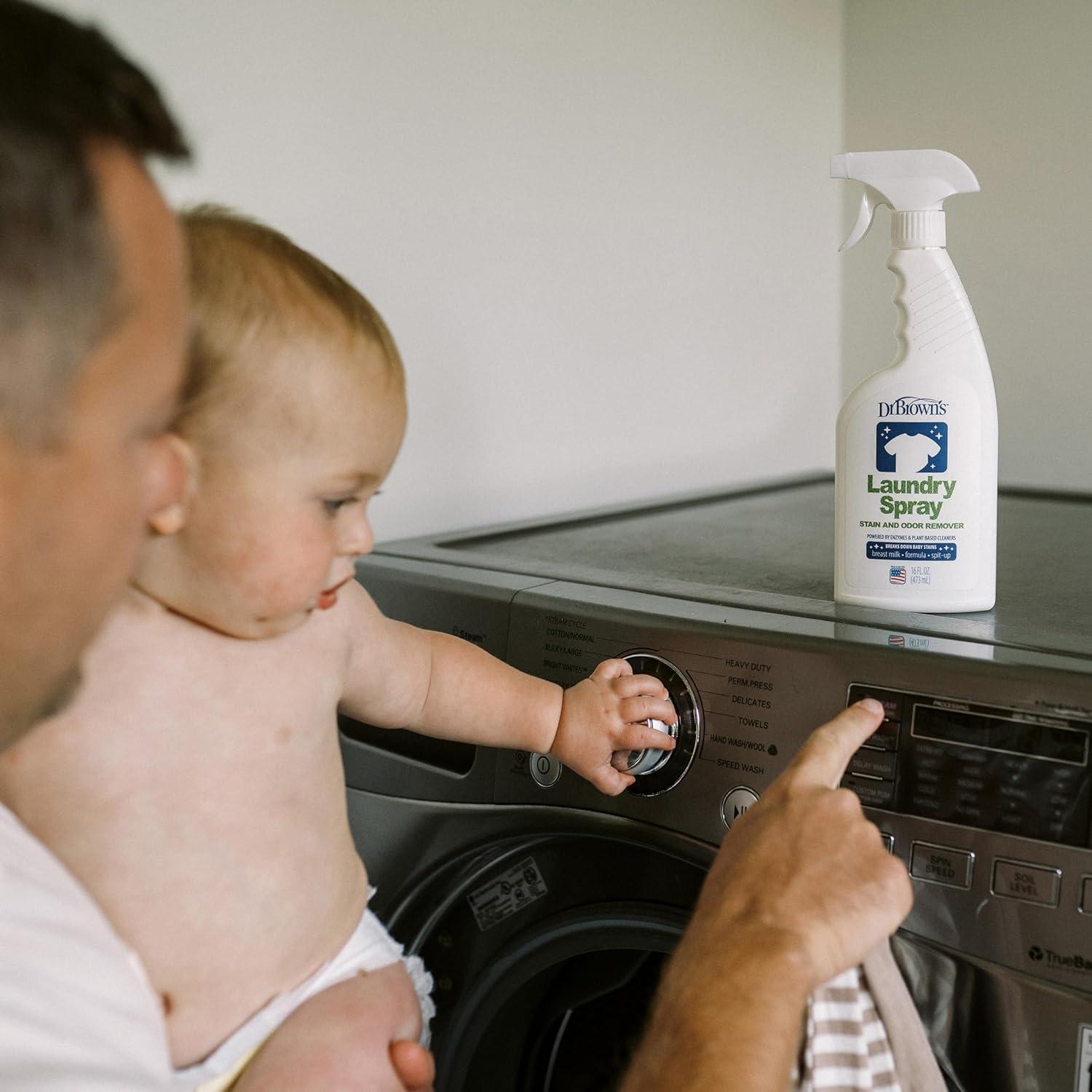 image:imageDr Browns Laundry Spray Stain and Odor Remover for Baby Clothes Hypoallergenic FragranceFree 16 fl oz 1 Pack32 fl oz 2Pack