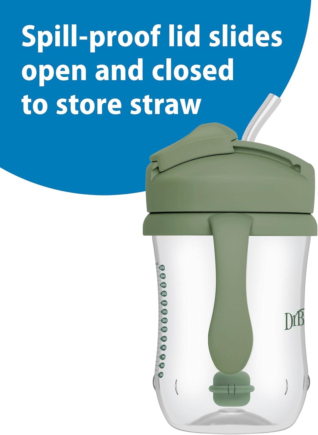 image:imageDr Browns Milestones Babys First Straw Cup Training Cup with Weighted Straw 9 oz270 mL BPAfree 6m Dark Blue 1Pack