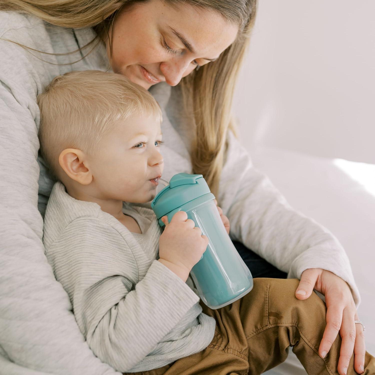 image:imageDr Browns Milestones Insulated Sippy Cup with Straw and Handles SpillProof Tumbler with Lid PinkCoral 10 oz300 mL BPAFree 12m 2PackPinkOrangeGreenGreen