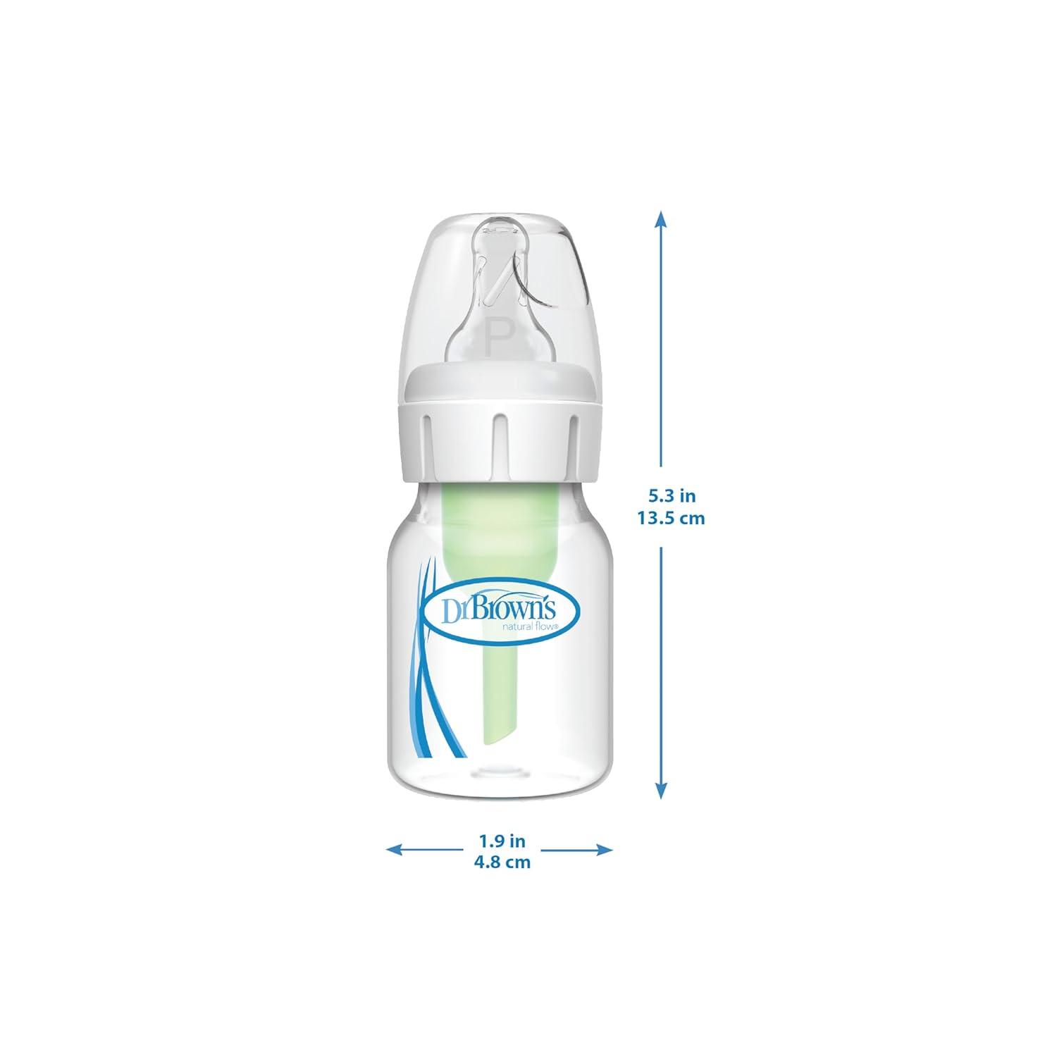 image:imageDr Browns Natural Flow AntiColic Options Narrow Baby Bottle Dream Adventure 8 oz250 mL with Level 1 Slow Flow Nipples 0m 4 Pack4 Pack 2oz Clear