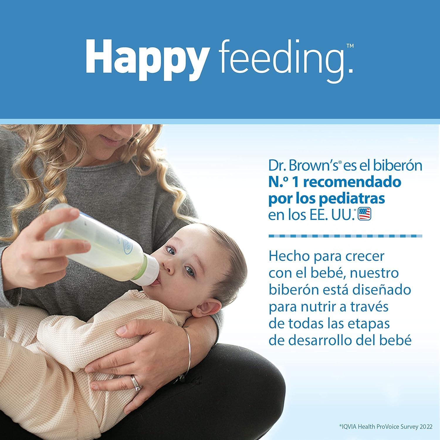 image:imageDr Browns Natural Flow AntiColic Options Narrow Baby Bottle Dream Adventure 8 oz250 mL with Level 1 Slow Flow Nipples 0m 4 Pack4 Pack 2oz Clear