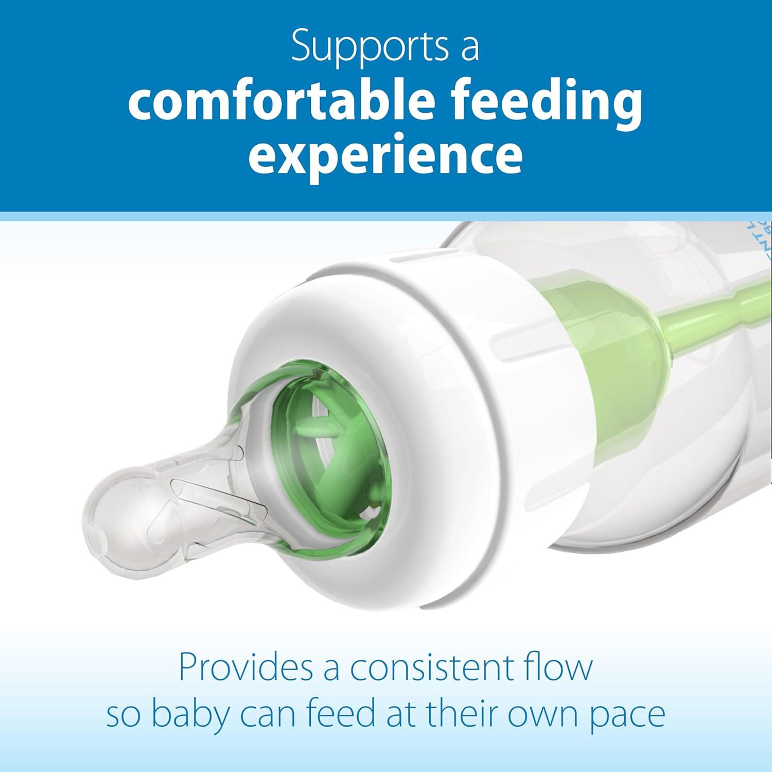 image:imageDr Browns Natural Flow AntiColic Options Narrow Baby Bottle Dream Adventure 8 oz250 mL with Level 1 Slow Flow Nipples 0m 4 PackClear 8 oz 4 Pack