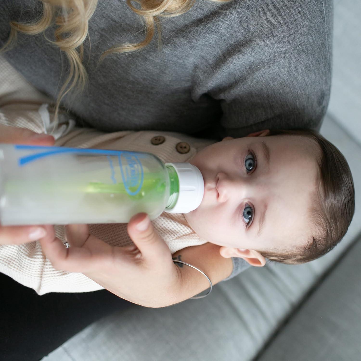 image:imageDr Browns Natural Flow Options Narrow Glass Baby Bottles 8oz amp Dr Browns Natural Flow AntiColic Options WideNeck Glass Baby Bottles 5 oz150 mL with Level 1 Slow Flow Nipple 3 Pack 0m