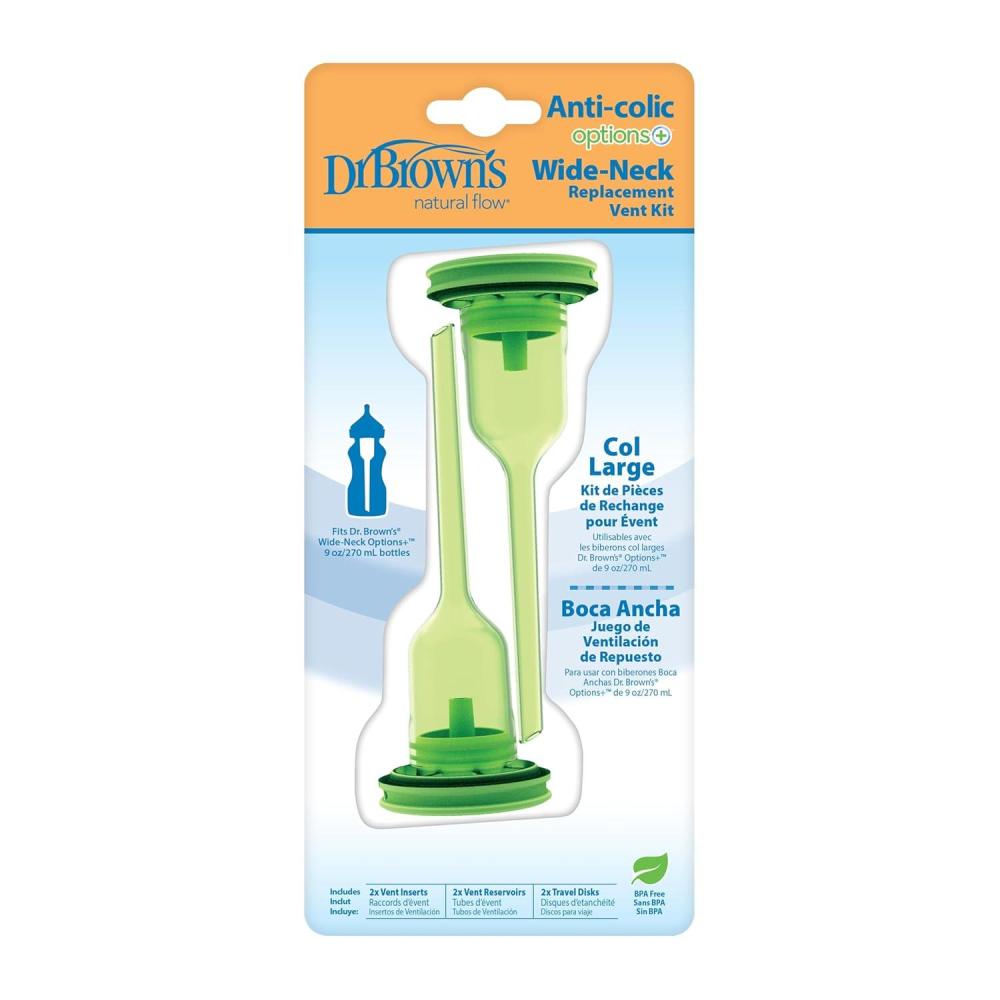 image:imageDr Browns AntiColic Options WideNeck Replacement Vent Kit for 9 oz270 mL Bottles 2 Pack
