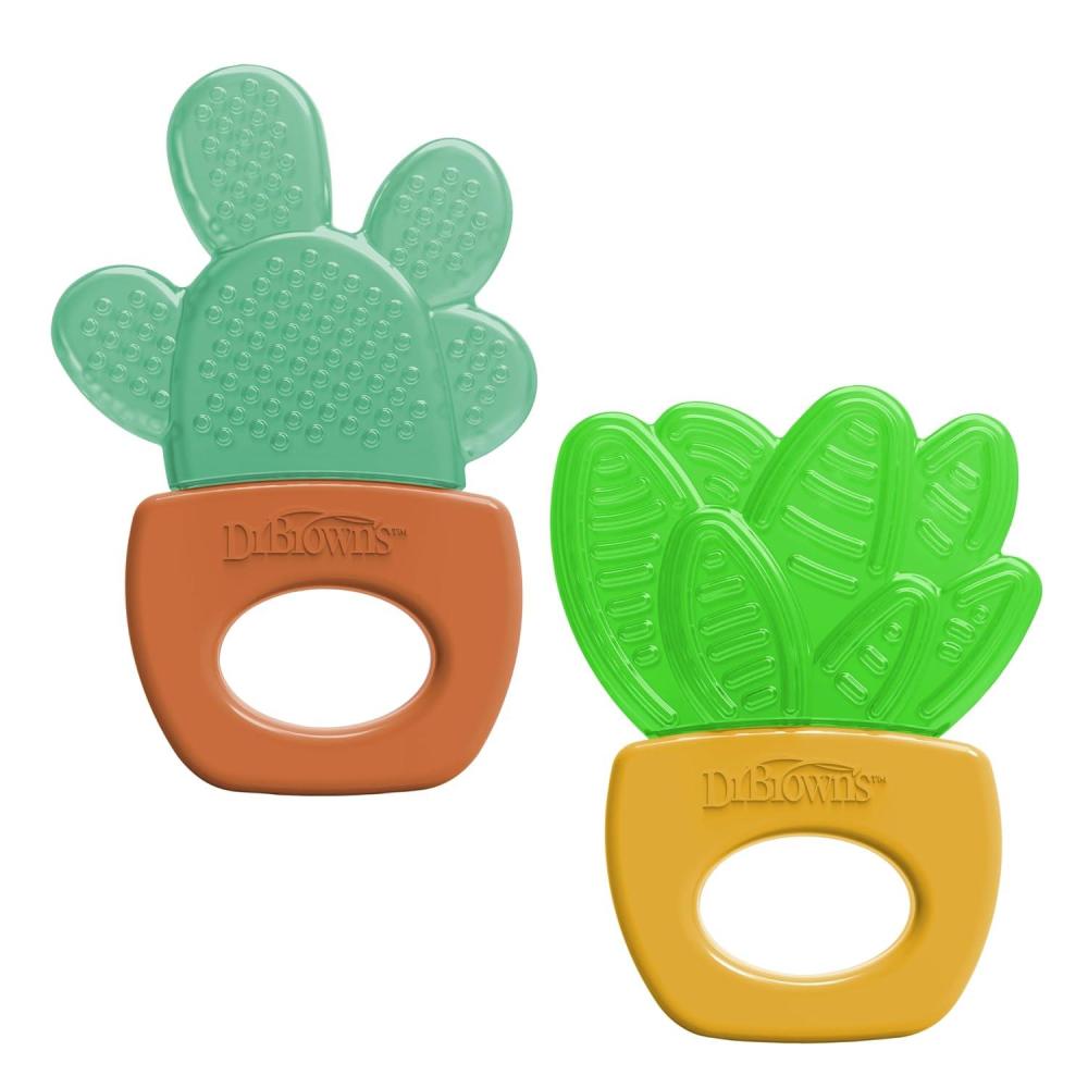 image:imageDr Browns AquaCool WaterFilled Teether Cooling Baby Teether Toy for Sore Gums Green Cactus BPAFree 3m 2PackHouse Plants