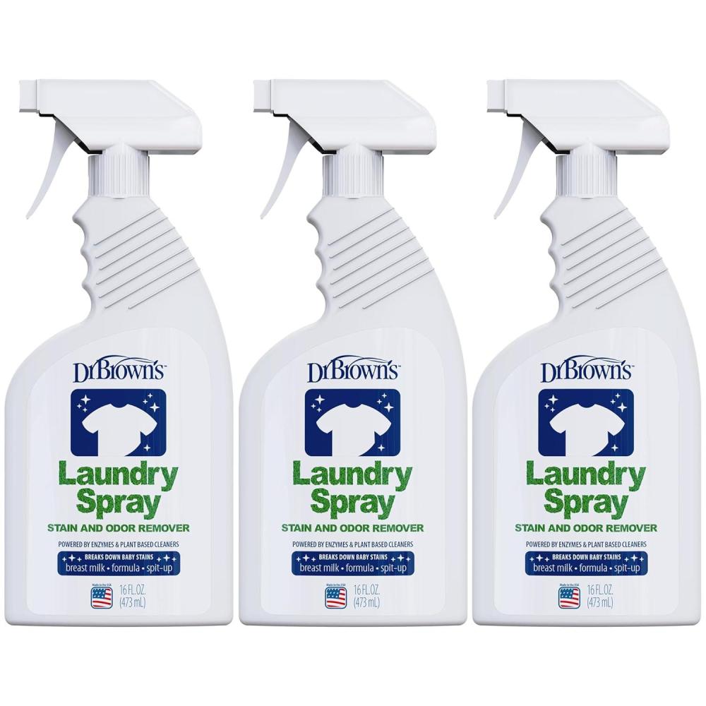 image:imageDr Browns Laundry Spray Stain and Odor Remover for Baby Clothes Hypoallergenic FragranceFree 16 fl oz 1 Pack48 fl oz 3Pack