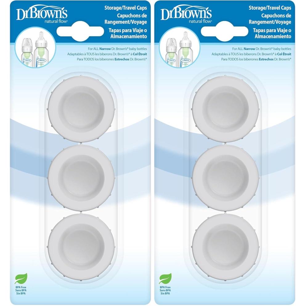 image:imageDr Browns Narrow StorageTravel Caps for Anticolic Options Baby Bottles fits 8 oz250 mL and 4 oz120mL BPAFree 3Pack3 Count Pack of 2
