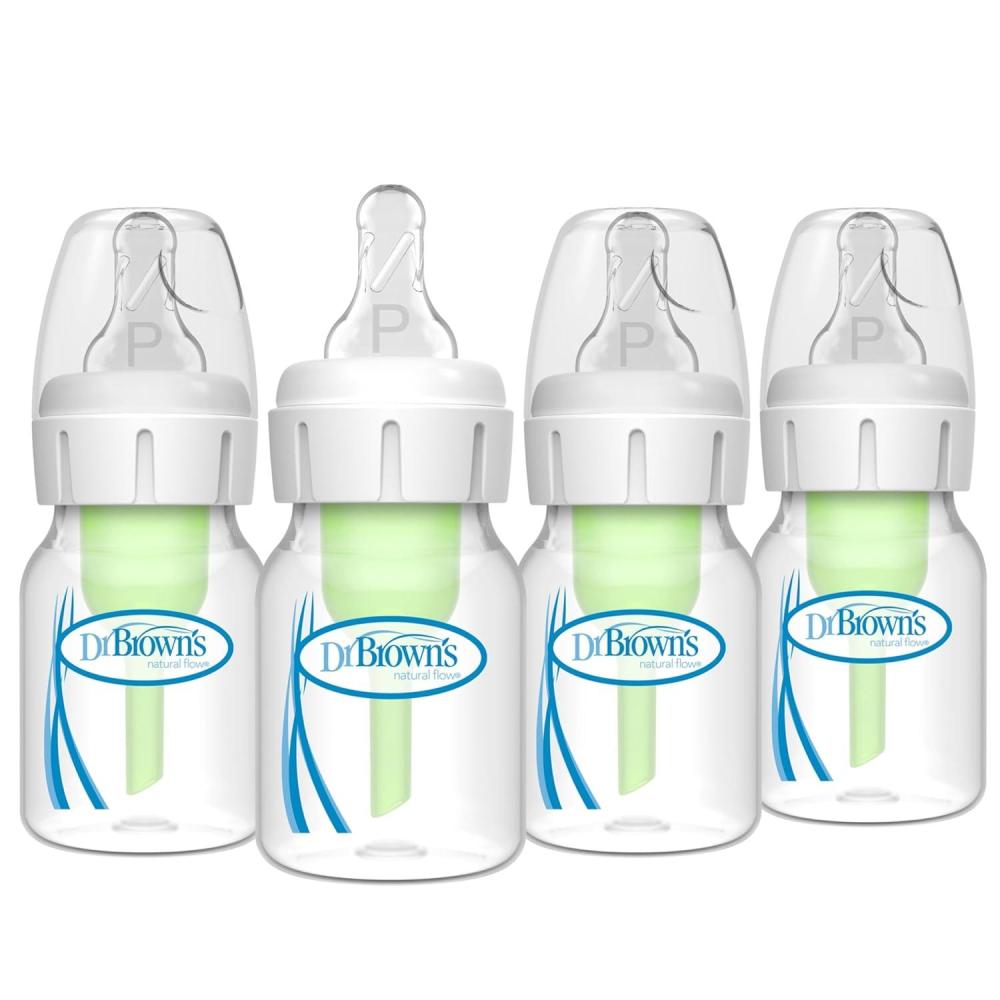 image:imageDr Browns Natural Flow AntiColic Options Narrow Baby Bottle Dream Adventure 8 oz250 mL with Level 1 Slow Flow Nipples 0m 4 Pack4 Pack 2oz Clear