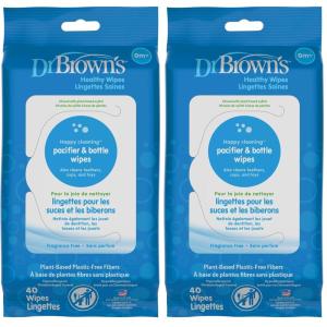 image:imageDr Browns Bottle and Pacifier Healthy Wipes Safely Clean Bottles Baby Items and Feeding Essentials Hypoallergenic 40 count 3Pack Packaging May Vary40 Count Pack of 2