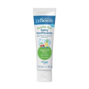 image:imageDr Browns FluorideFree Baby Toothpaste Safe to Swallow Apple Pear 1Pack 14oz40g 03 YearsMixed Fruit
