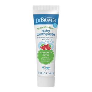 image:imageDr Browns FluorideFree Baby Toothpaste Safe to Swallow Apple Pear 1Pack 14oz40g 03 YearsStrawberry