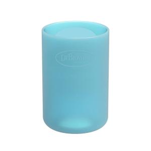 image:imageDr Browns Options Narrow Glass Bottle Sleeve 100 Silicone GlowinTheDark BPAFree 8 oz 2PackBlue