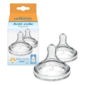 image:imageDr Browns Options WideNeck Baby Bottle Silicone Sippy Spout 6m 2PackLevel 3  6m