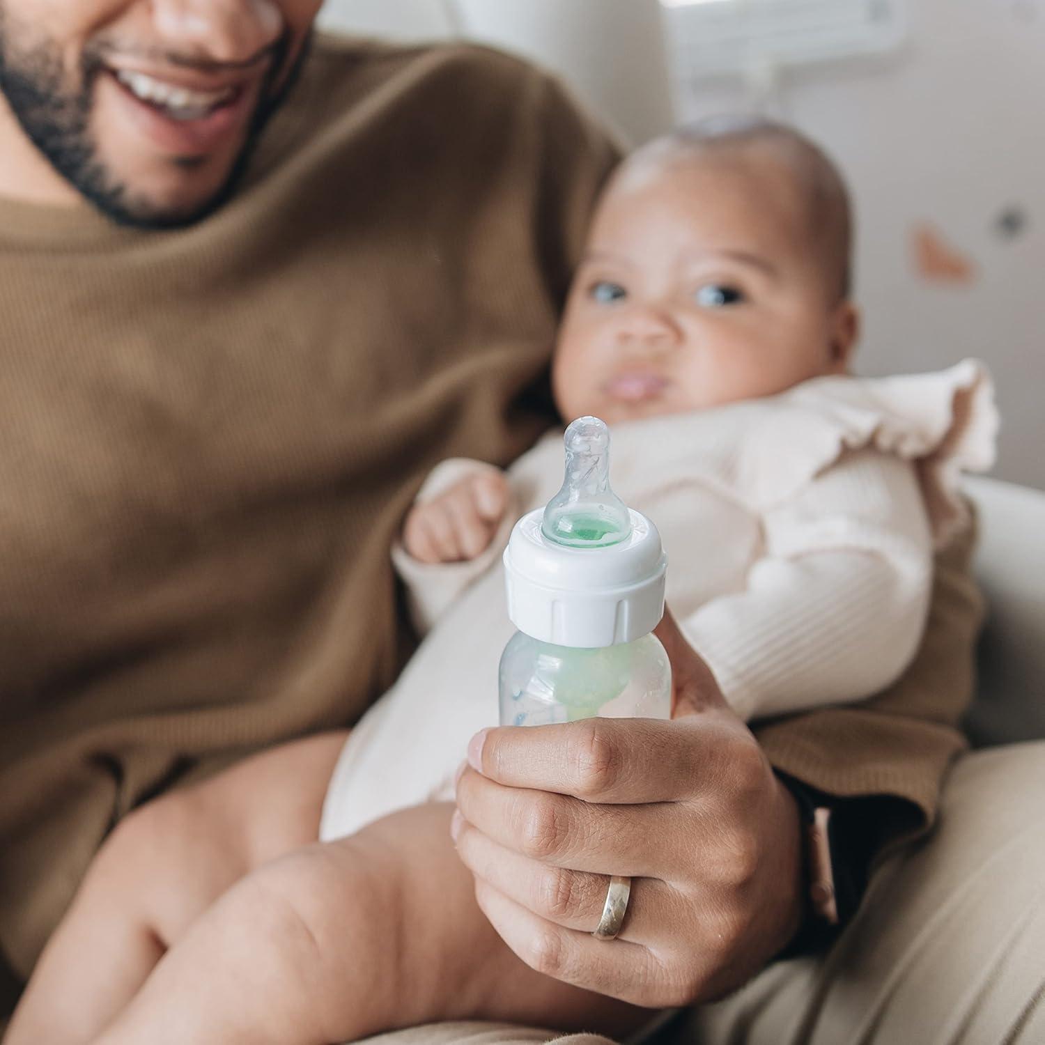 image:imageDr Browns AntiColic Options Narrow Baby Bottle 0m Level 1 Nipple Baby Bottle to Reduce Colic 1 Pack 4 oz1 Pack 4oz Clear