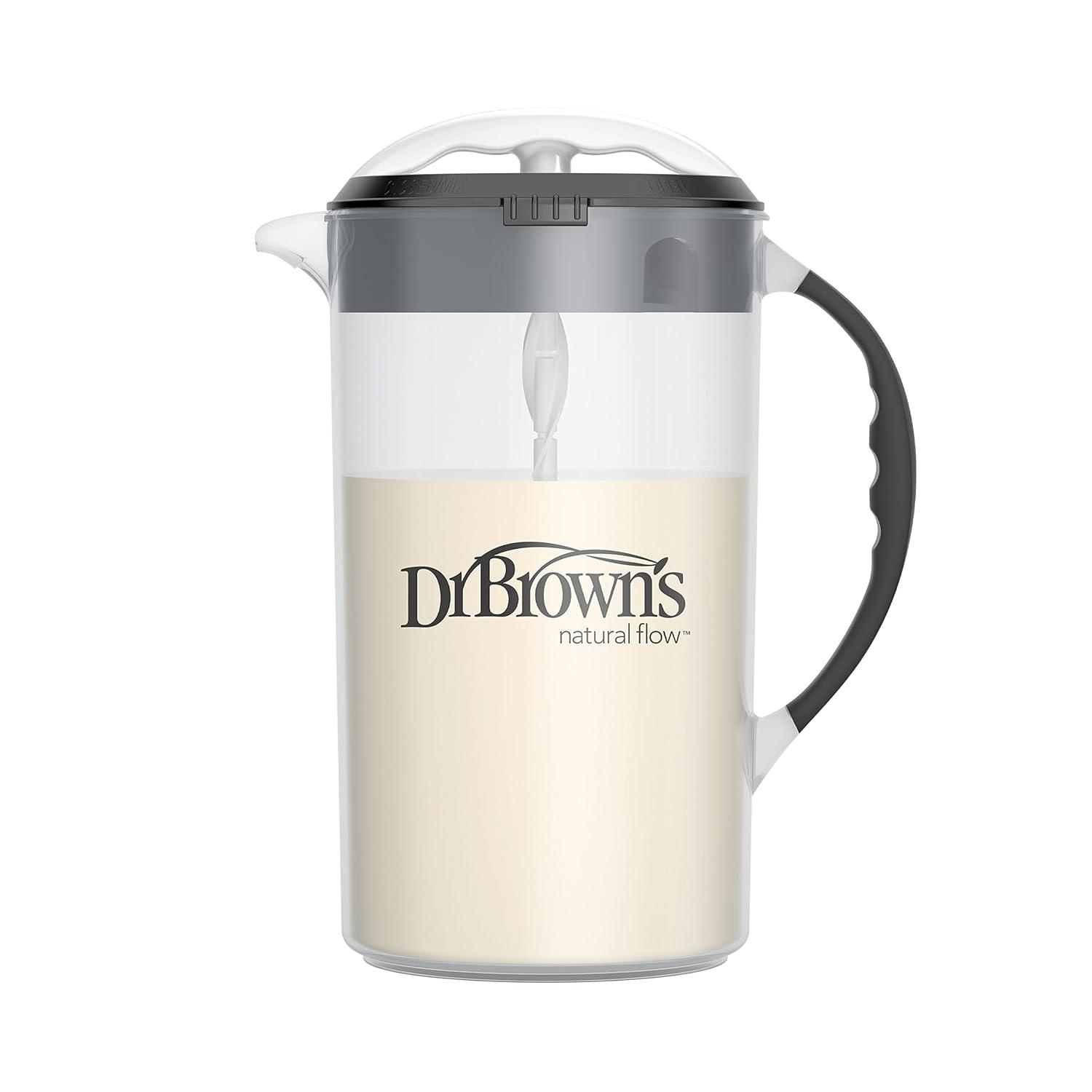 image:imageDr Browns AntiColic Options Narrow Baby Bottles 4 oz Level 1 Slow Flow Nipple 0m 4 Pack and Formula Mixing Pitcher 36 oz Black