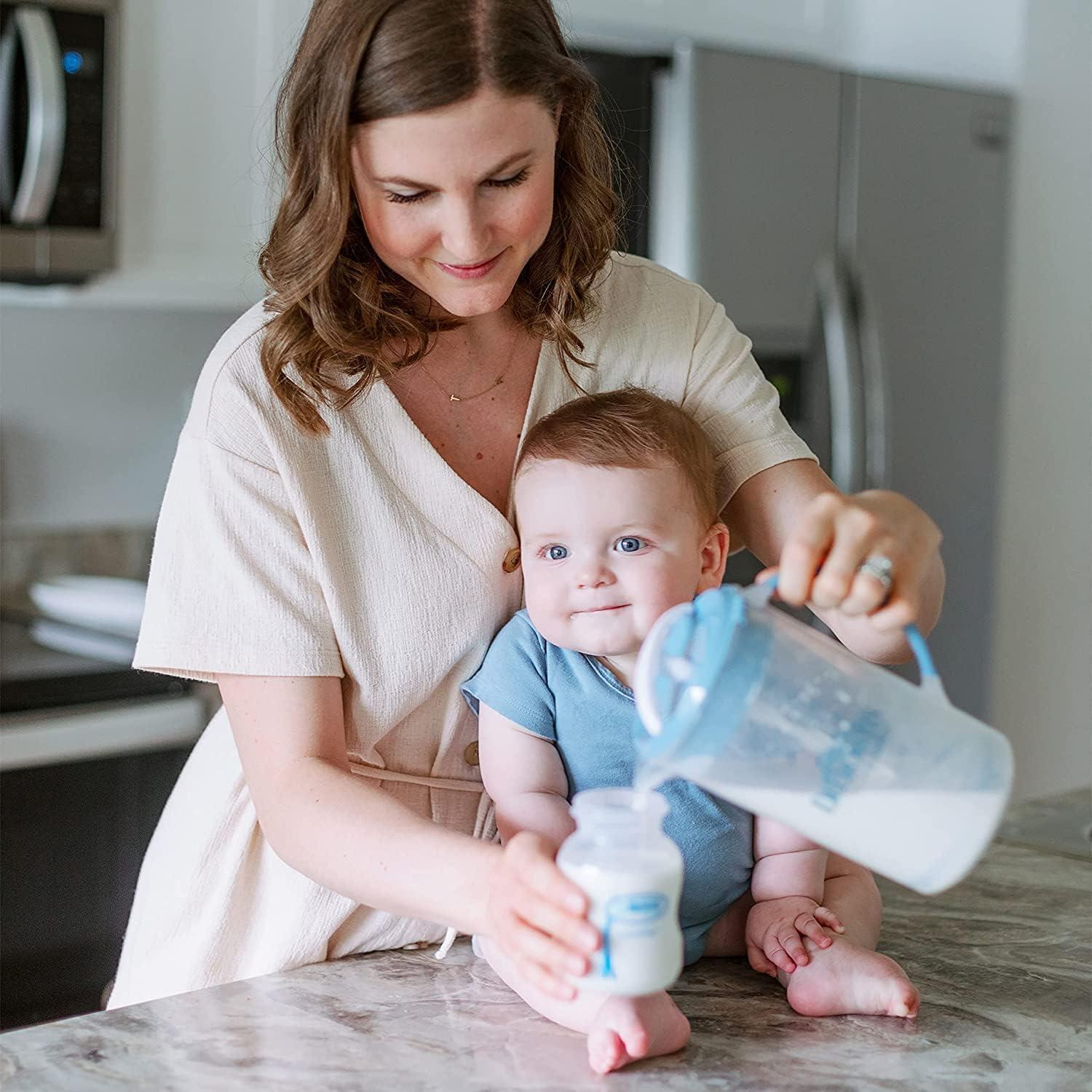 image:imageDr Browns Baby Formula Mixing Pitcher 36oz Blue with AntiColic Options Narrow Baby Bottles 4 Pack 4 ozVariety Pack Blue and 4Pack 4oz Bottles