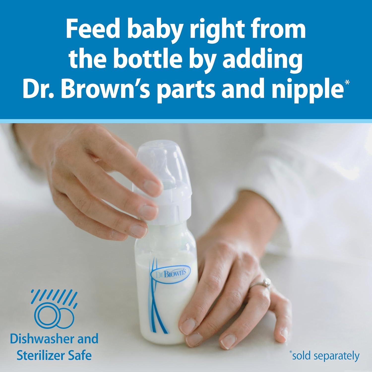 image:imageDr Browns Breast Milk Collection Bottles with Storage Caps Breast Pumps Compatible Collect Store and Keep Milk Fresh BPA Free 4Pack1 Count Pack of 4