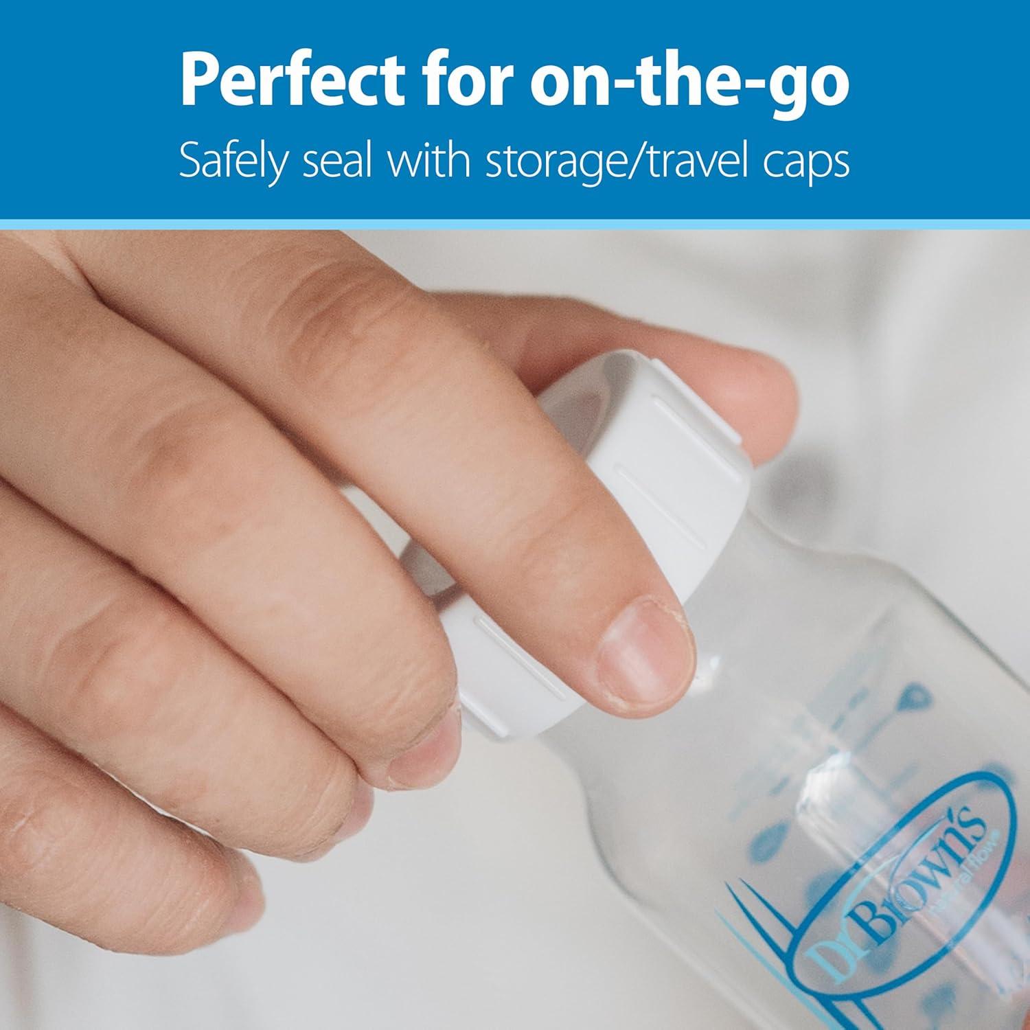 image:imageDr Browns Breast Milk Collection Bottles with Storage Caps Breast Pumps Compatible Collect Store and Keep Milk Fresh BPA Free 4Pack1 Count Pack of 4