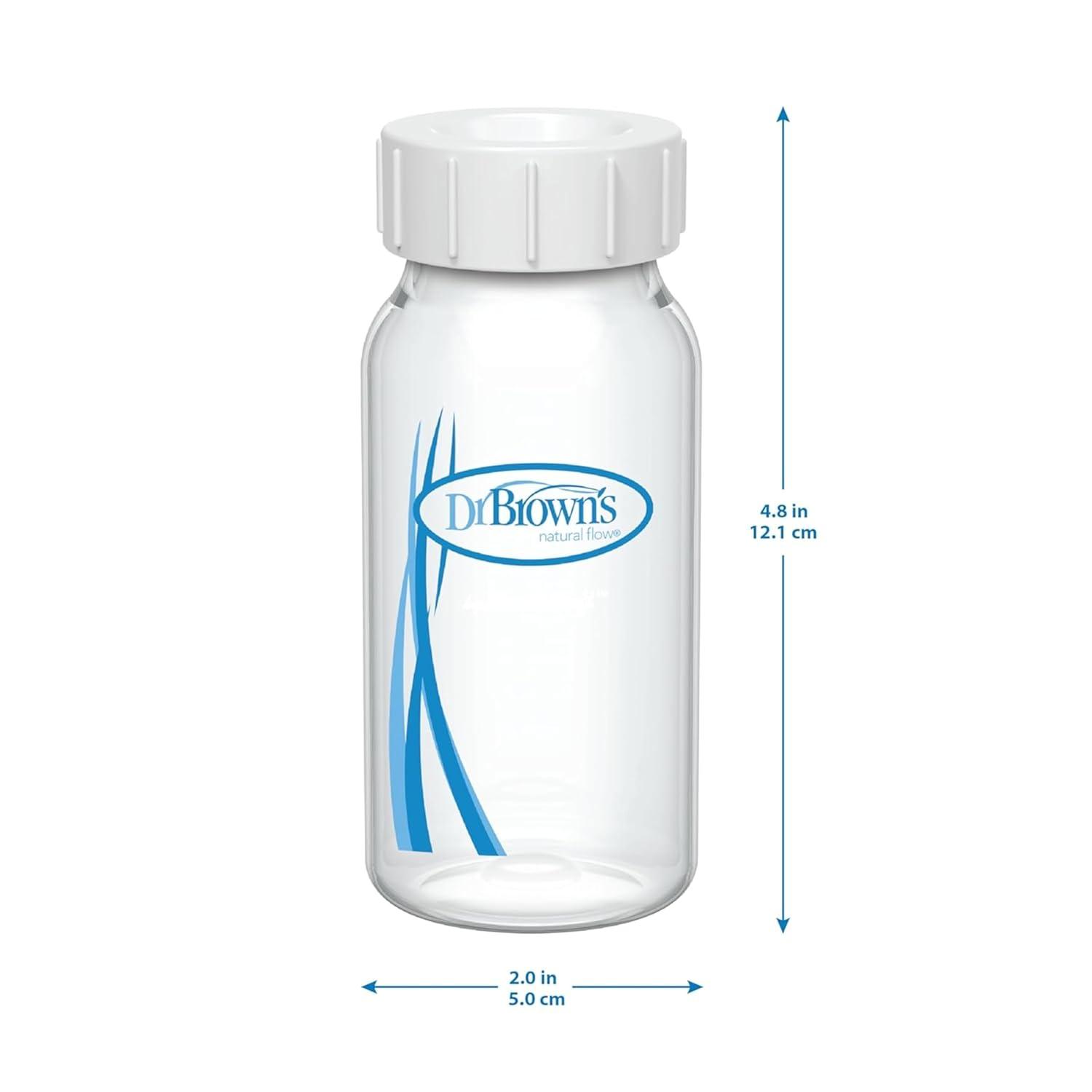 image:imageDr Browns Breast Milk Collection Bottles with Storage Caps Breast Pumps Compatible Collect Store and Keep Milk Fresh BPA Free 4Pack1 Count Pack of 4