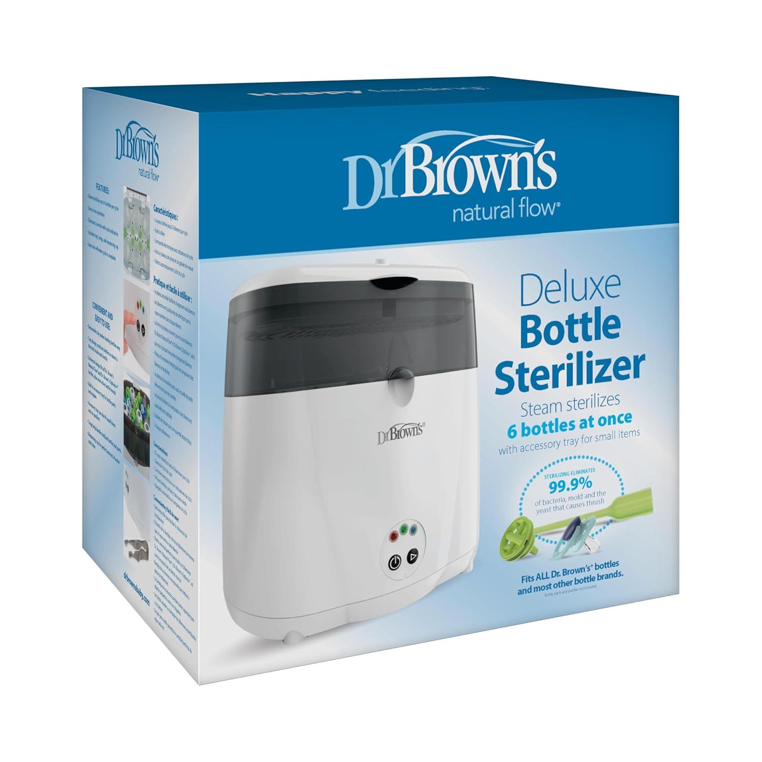 image:imageDr Browns Deluxe Electric Sterilizer for Baby Bottles and Other Baby Essentials amp AntiColic Options Baby Bottles Narrow 4 oz 4pack