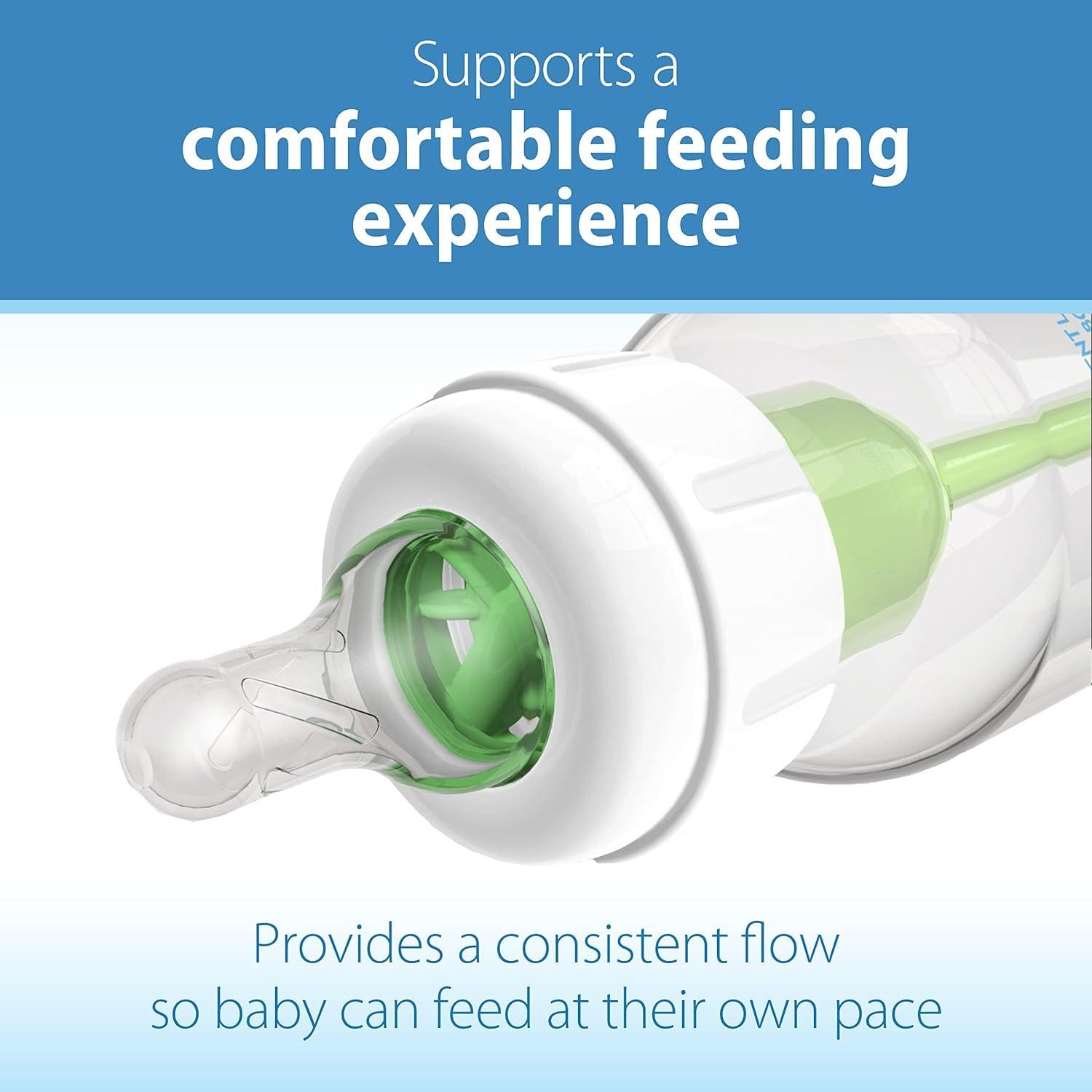 image:imageDr Browns Natural Flow AntiColic Options Narrow Baby Bottle Bear amp Owl 8 oz250 mL with Level 1 Slow Flow Nipple BPA free 0m 2Pack and Preemie Flow 6Pack NipplesBear Owl with Preemie Nipples