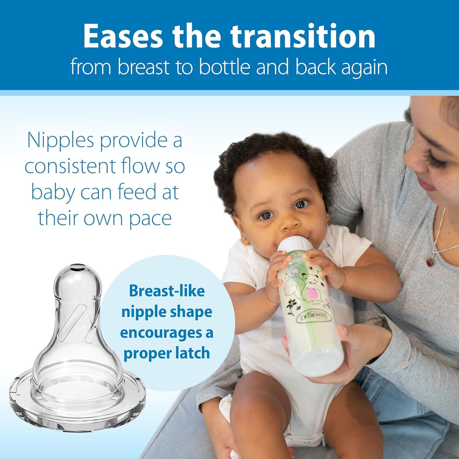 image:imageDr Browns Natural Flow AntiColic Options Narrow Baby Bottle Goat and Squirrel 8 oz250 mL with Level 1 Slow Flow Nipple BPA Free 0m 2Pack1 Count Pack of 2
