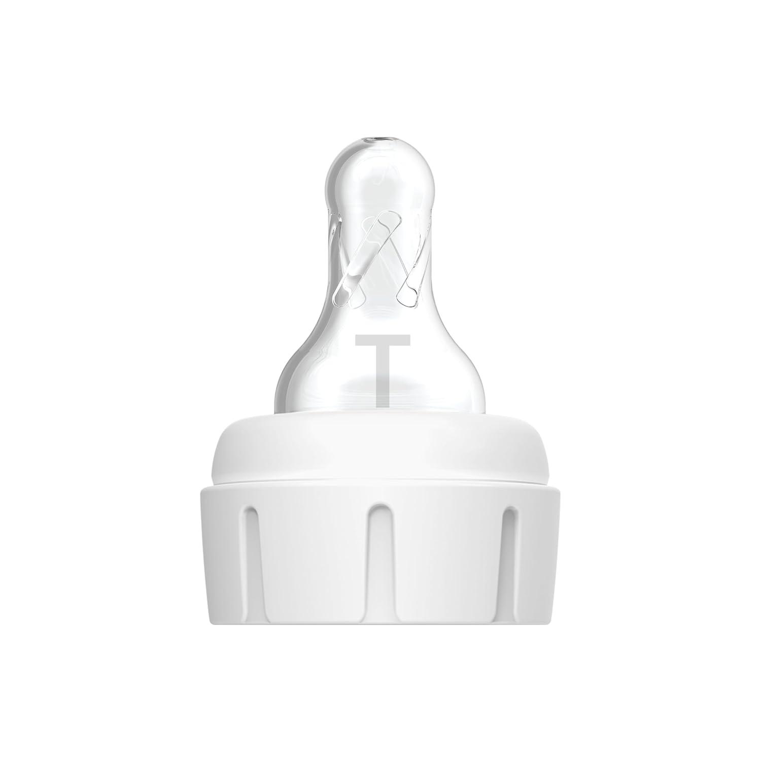 image:imageDr Browns Preemie Flow Bottle Set AntiColic Options Baby Bottles with Preemie Flow and Level T Nipples 4oz120mL 0m 3 Pack