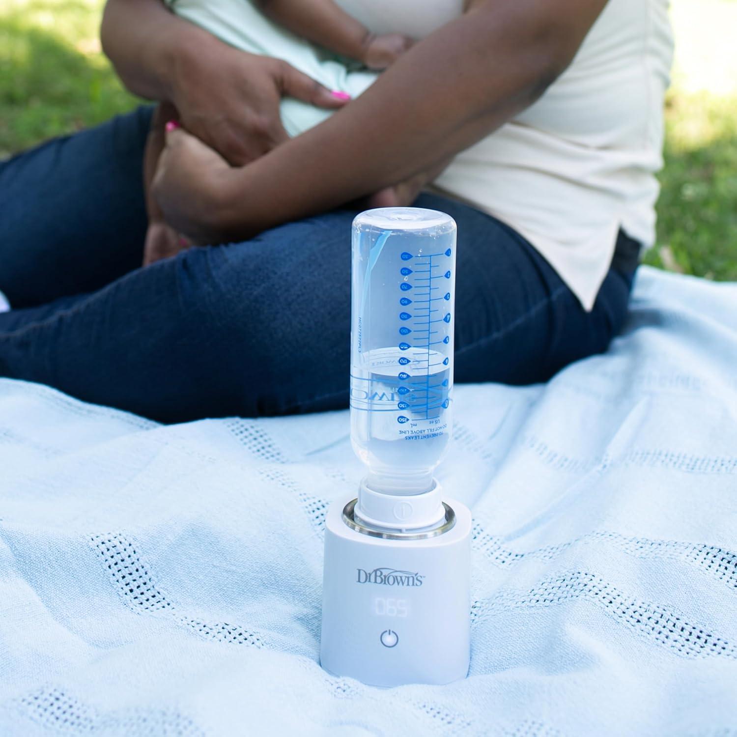image:imageDr Browns Travel Baby Bottle Warmer Quickly Warms Breast Milk and Water for Formula OnTheGo Portable Rechargeable Cordless with 3 Bottle AdaptersTravel Warmer Bottle Adapter Tommee Tippee