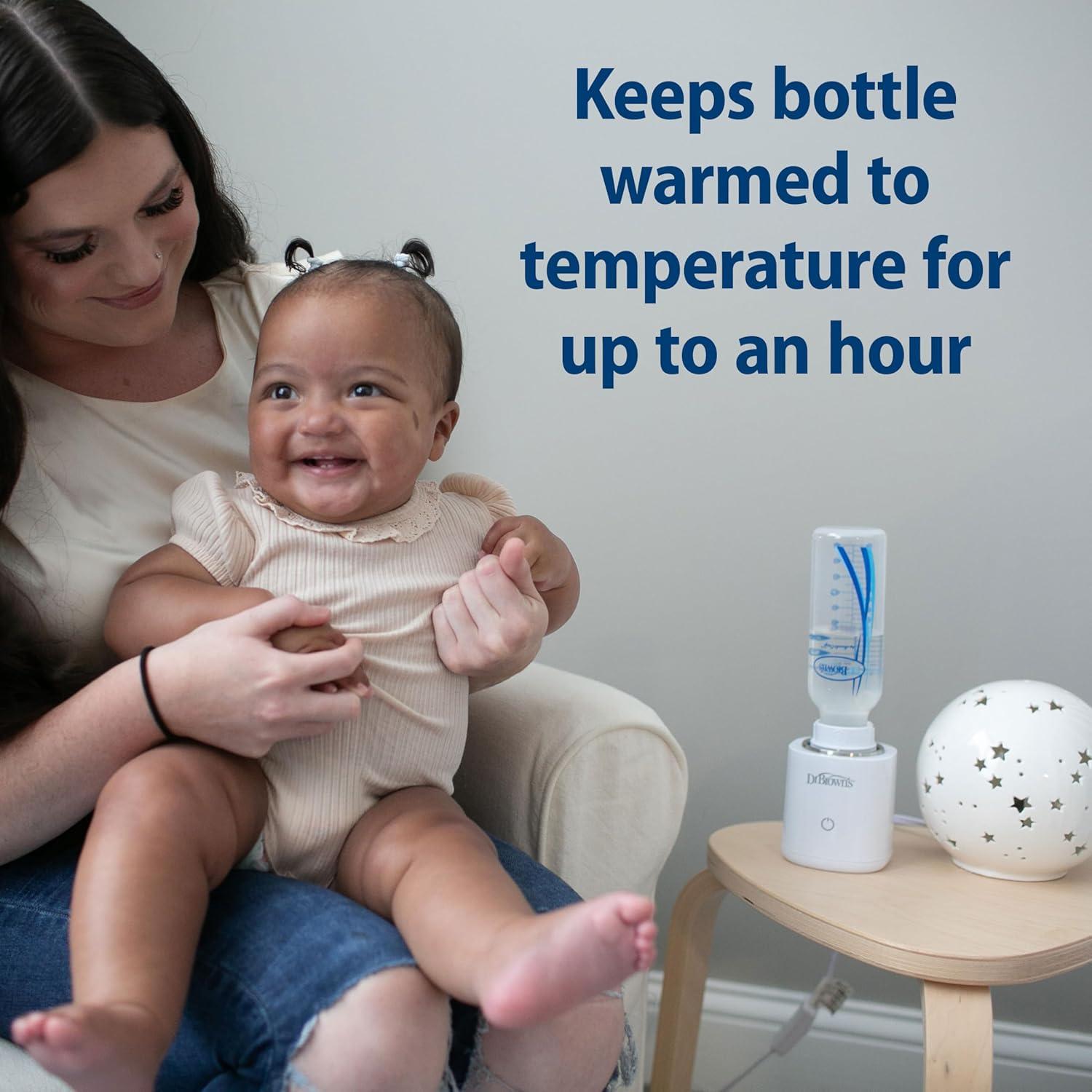 image:imageDr Browns Travel Baby Bottle Warmer Quickly Warms Breast Milk and Water for Formula OnTheGo Portable Rechargeable Cordless with 3 Bottle AdaptersTravel Bottle Warmer