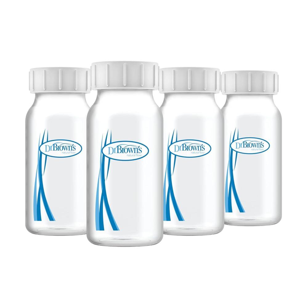 image:imageDr Browns Breast Milk Collection Bottles with Storage Caps Breast Pumps Compatible Collect Store and Keep Milk Fresh BPA Free 4Pack1 Count Pack of 4