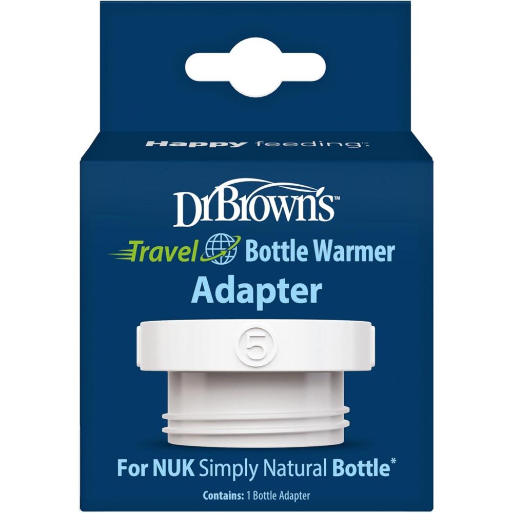 image:imageDr Browns Travel Baby Bottle Warmer Quickly Warms Breast Milk and Water for Formula OnTheGo Portable Rechargeable Cordless with 3 Bottle AdaptersTravel Warmer Bottle Adapter Nuk