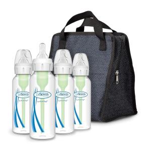 image:imageDr Browns AntiColic Options Baby Bottles 4 Pack and Bottle Tote Multicolor Bundle4 Pack  Black Tote