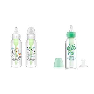 image:imageDr Browns AntiColic Options Narrow Baby Bottle 2Pack with Slow Flow Nipple Sippy Bottle Starter Kit with MediumFast Flow Nipple and Silicone Spout