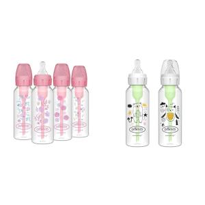 image:imageDr Browns AntiColic Options Narrow Baby Bottles Floral amp BearOwl Designs 8oz250mL Level 1 Slow Flow Nipples 4 amp 2Packs 0m