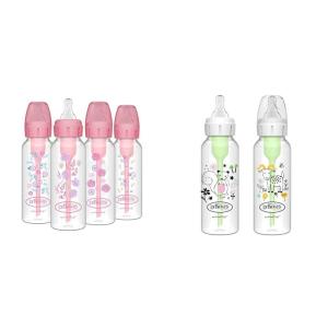 image:imageDr Browns AntiColic Options Narrow Baby Bottles Floral amp Squirrel Designs 8oz250mL Level 1 Slow Flow Nipples 4 amp 2 Packs 0m