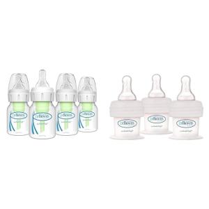 image:imageDr Browns AntiColic Preemie Baby Bottles 0m 4 Pack 2 oz amp First Feeder Bottles 15cc 3 Pack