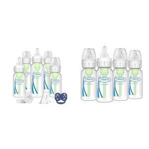 image:imageDr Browns Natural Flow AntiColic Options Narrow Baby Bottle Gift Set with Advantage Pacifier and Bottle Travel Caps amp Dr Browns AntiColic Options Baby Bottles Narrow 4 oz 4pack