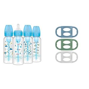 image:imageDr Browns Natural Flow AntiColic Options Narrow Baby Bottles 8oz 4 Pack with Silicone Handles 3 Pack