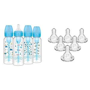 image:imageDr Browns Natural Flow AntiColic Options Narrow Baby Bottles Nature Designs 8oz250mL amp Natural Flow Preemie Flow Narrow Baby Bottle Silicone Nipple Slowest Flow 0m